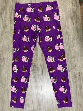 NWOT ChicknLegs Women's Choccy Cows Leggings
